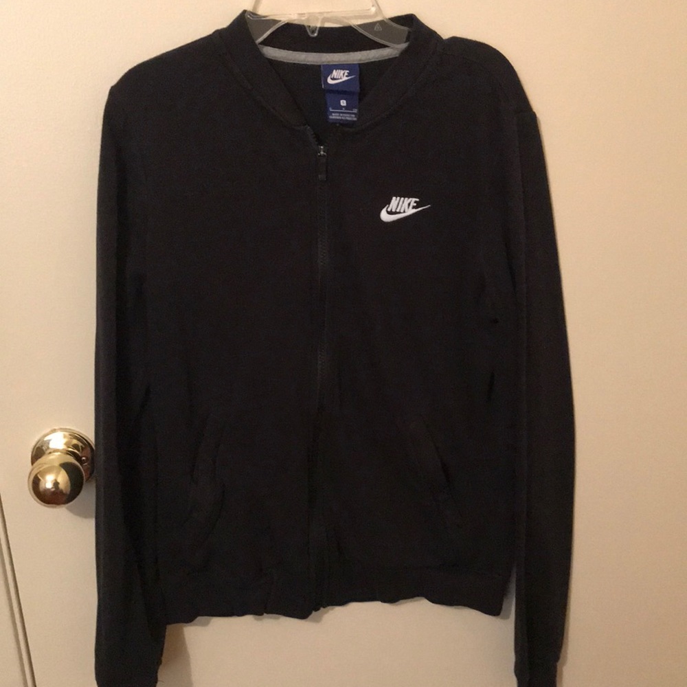 black nike zip up
